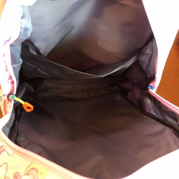 ACCMOR - NWT - Little Girls Canvas Backpack. Rainbows & Unicorns/Pink & Lavender - Picture 3 of 15